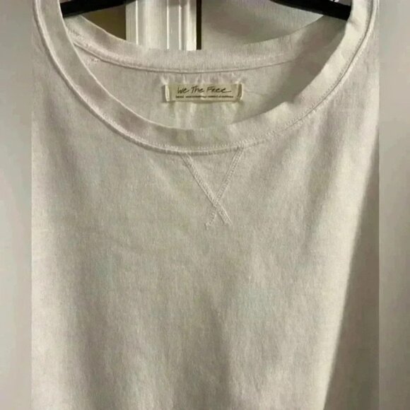 We‎ the free crewneck top sweatshirt white lightweight womens Small - Picture 2 of 6